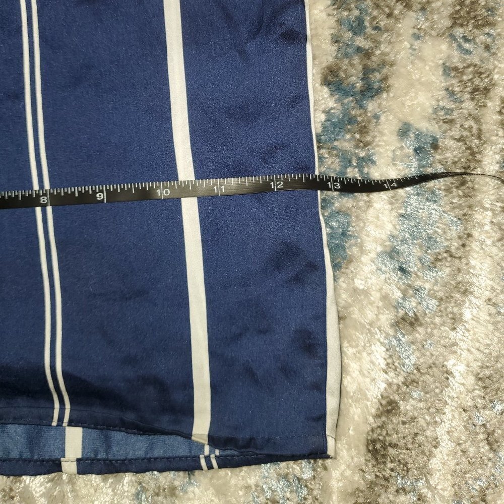 FOREVER 21 Satin blue-and-white striped jumpsuit || sz Sm GUC - Picture 13 of 13
